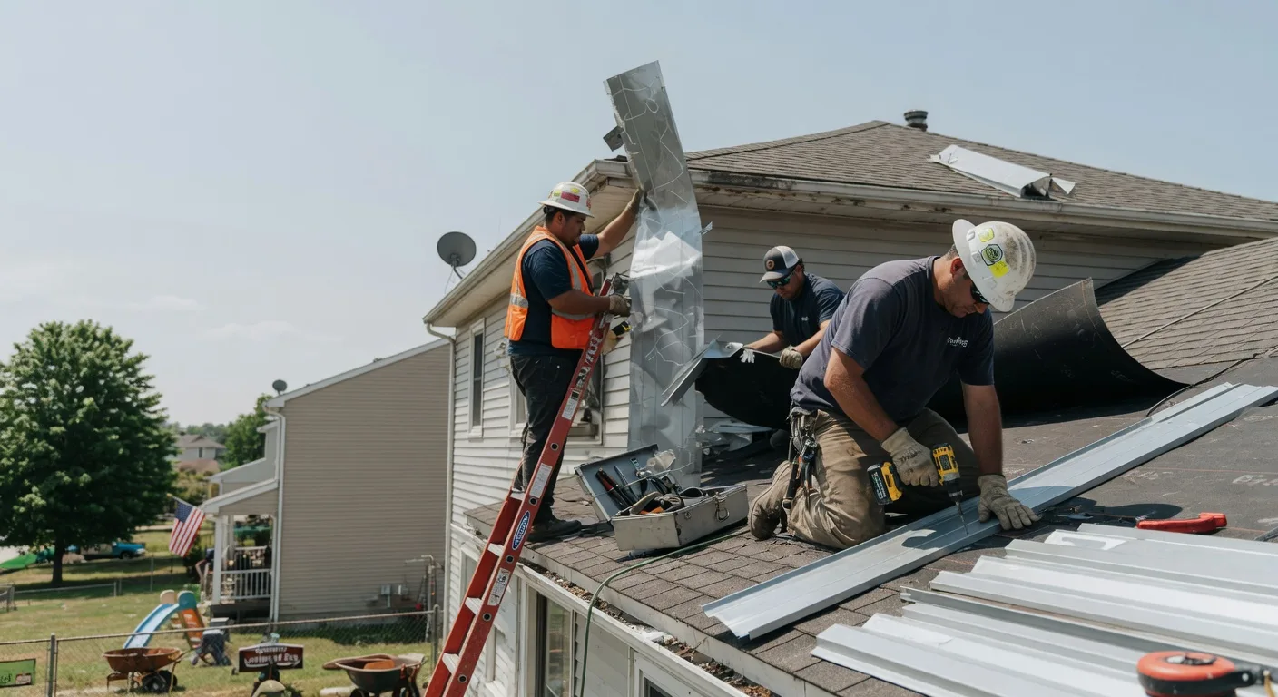 Storm Damage Metal Roof Repair in Little Lake, MI